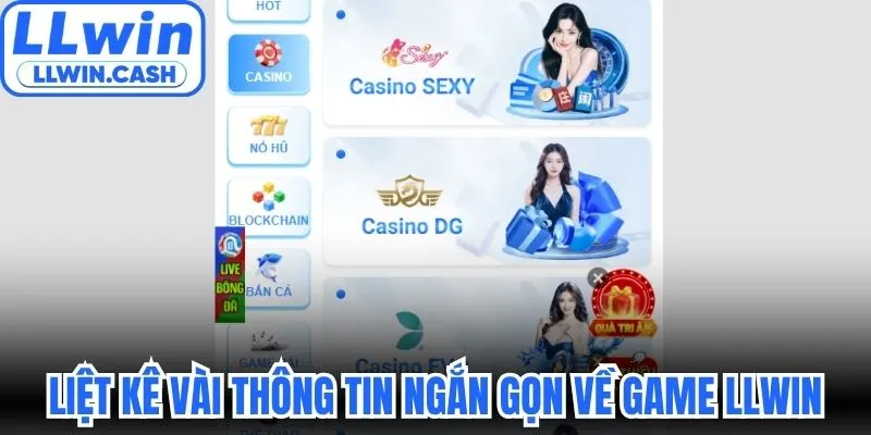 Game LLWIN 1 Liệt kê vài thông tin ngắn gọn về game LLWIN
