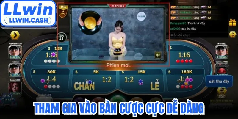 Tham gia vào bàn cược cực dễ dàng